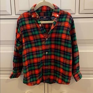 Boys vineyard vines Christmas button up